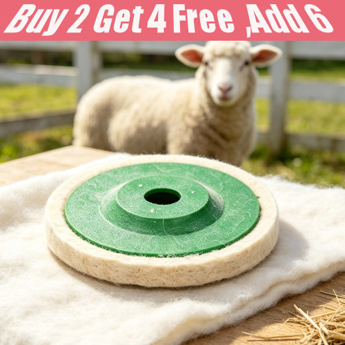 Wool buff wheel green - wool,